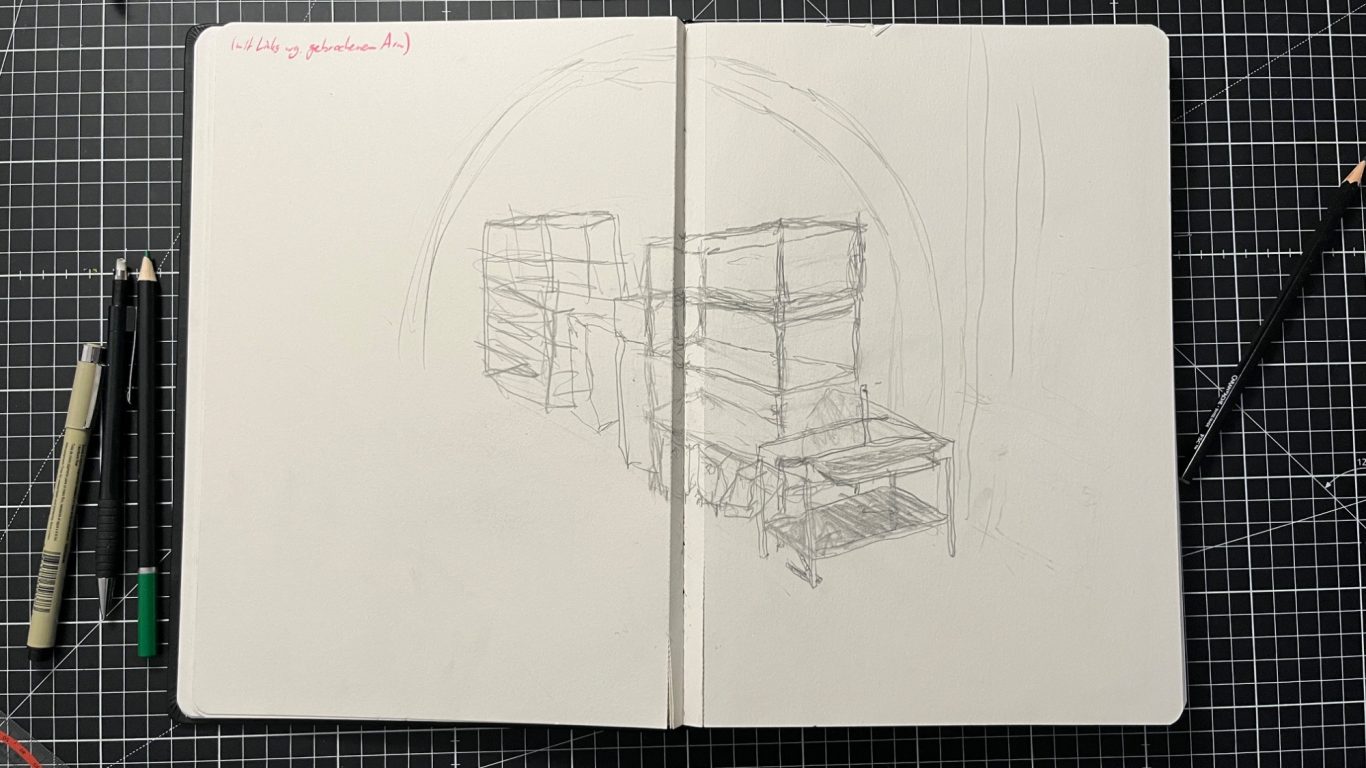 Regale (mit Links) (Bleistift)