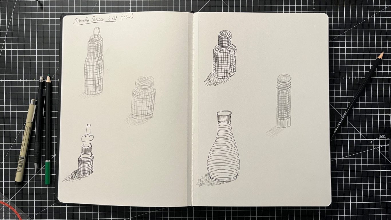 Volumengebende Linien (Bleistift)