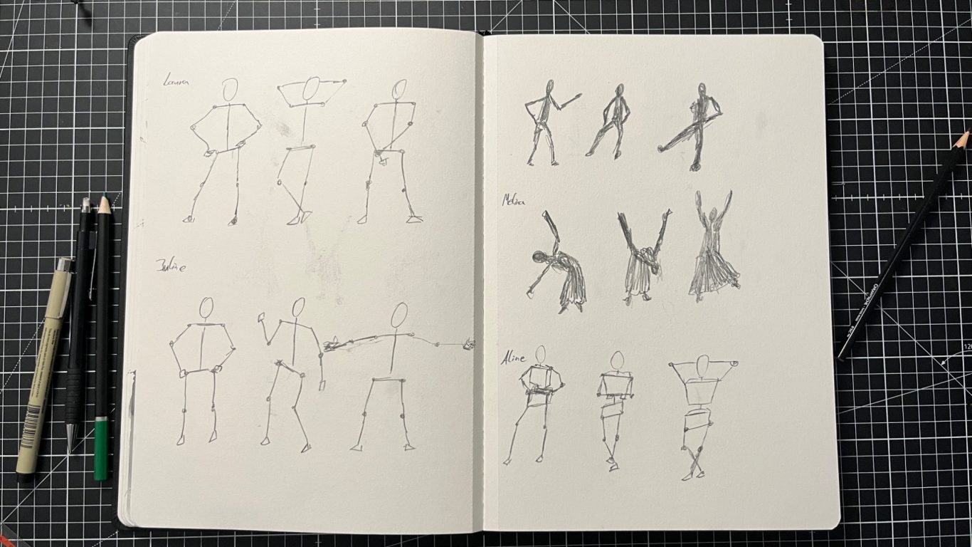 Vorübungen Körper (Bleistift)