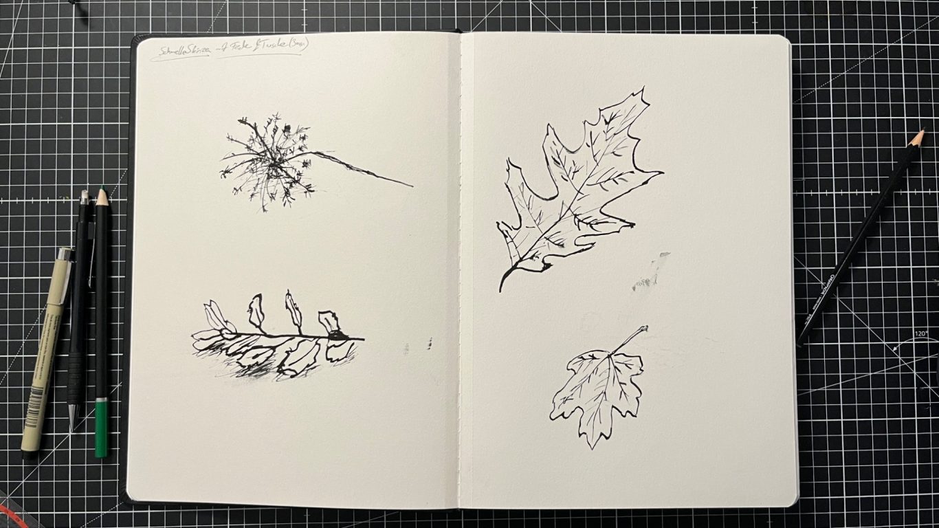 Found Leaves I (Feder & Tusche)