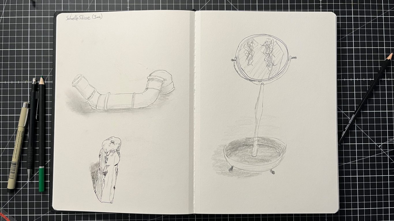 Gegenstände aus dem Atelier (Bleistift & Pigment Liner)