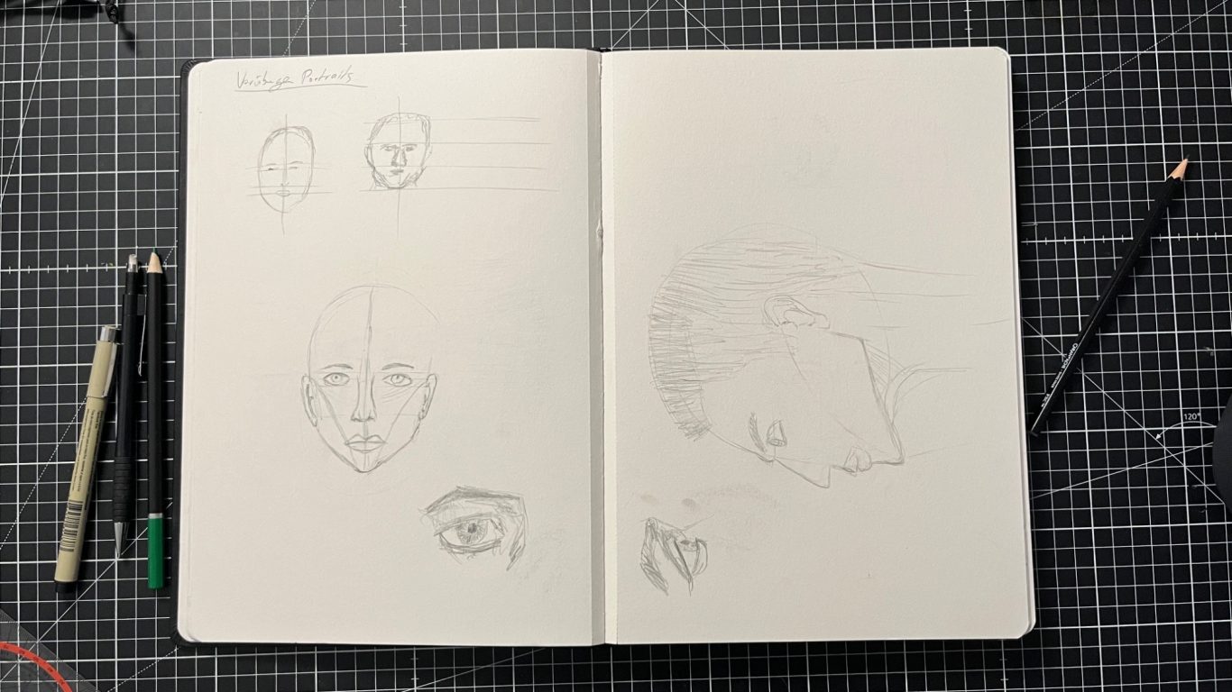Schnelle Skizzen Portrait (Bleistift)